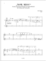 Now, Miss! - Peter Eotvos - Partition - Duos